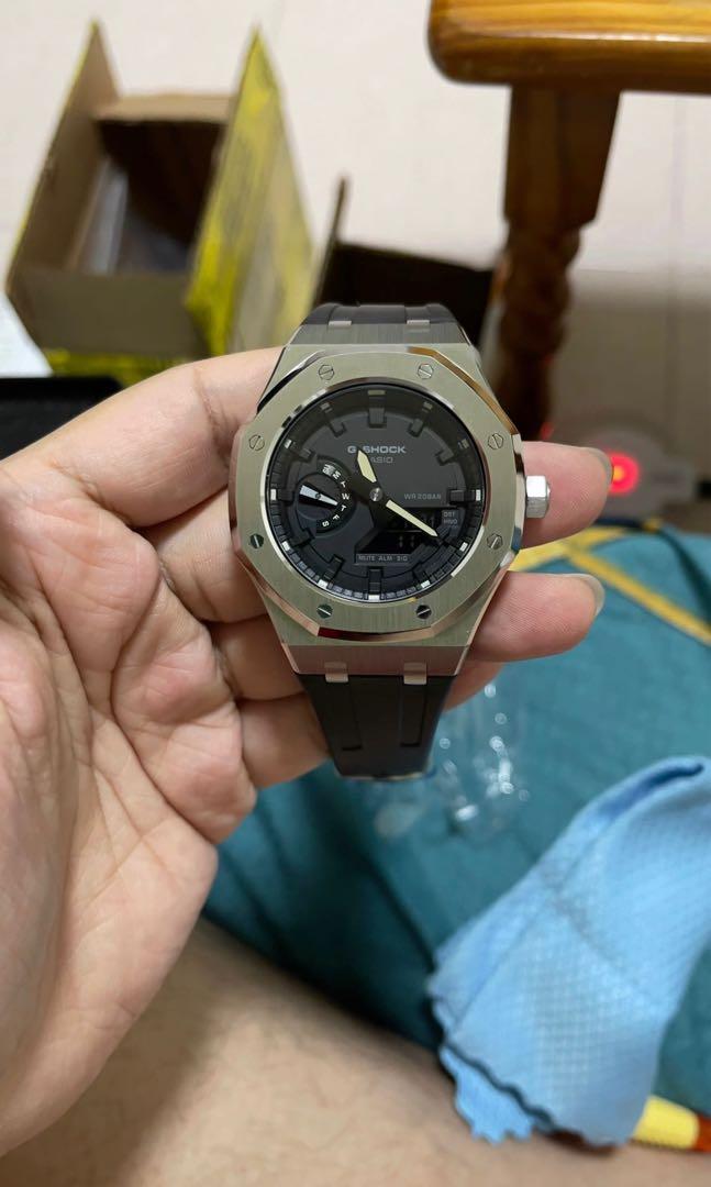 CNY PROMO!! BEST QUALITY Casio Ga2100 Silver Black, Luxury, Watches on  Carousell