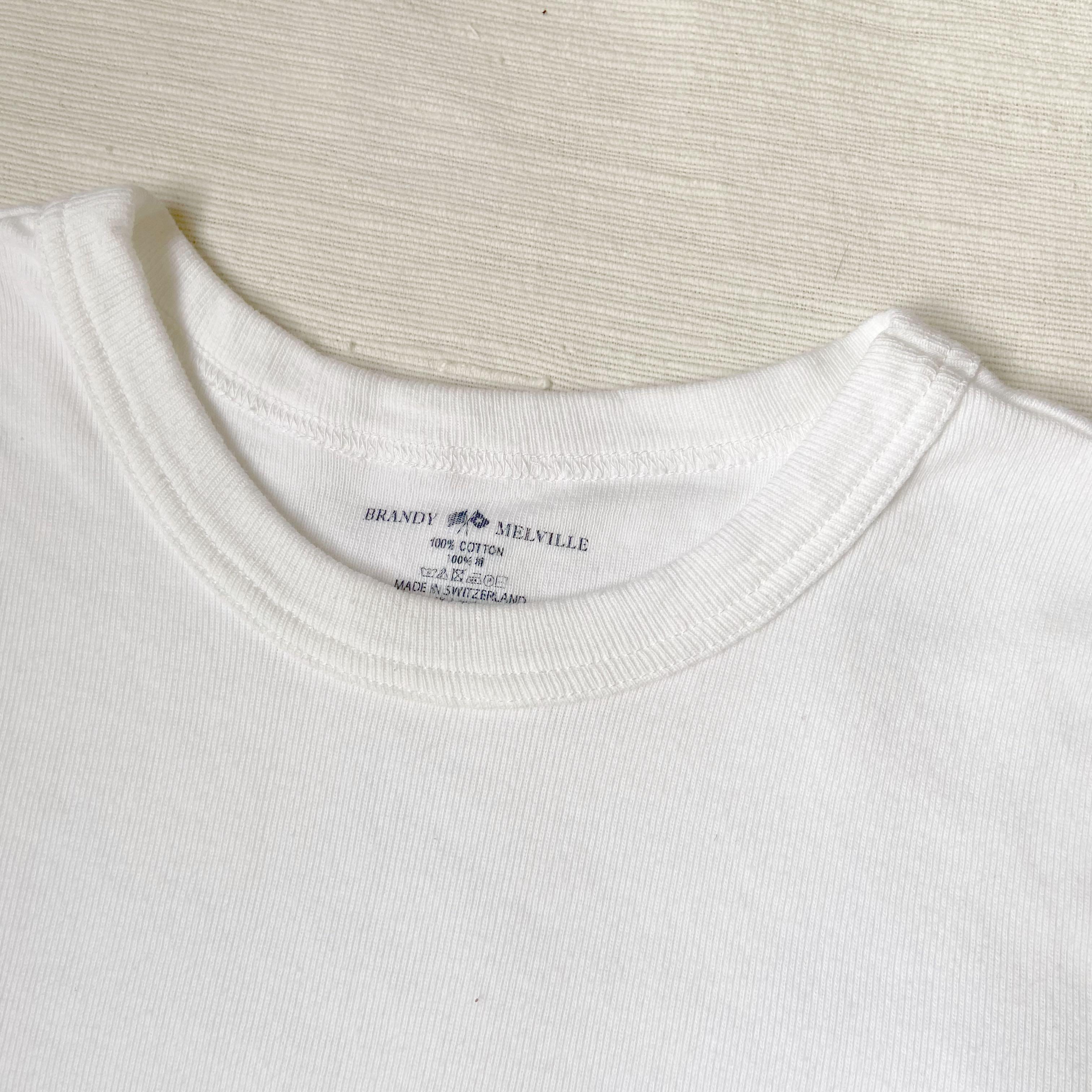 T-shirt Brandy Melville White size Taille Unique International in