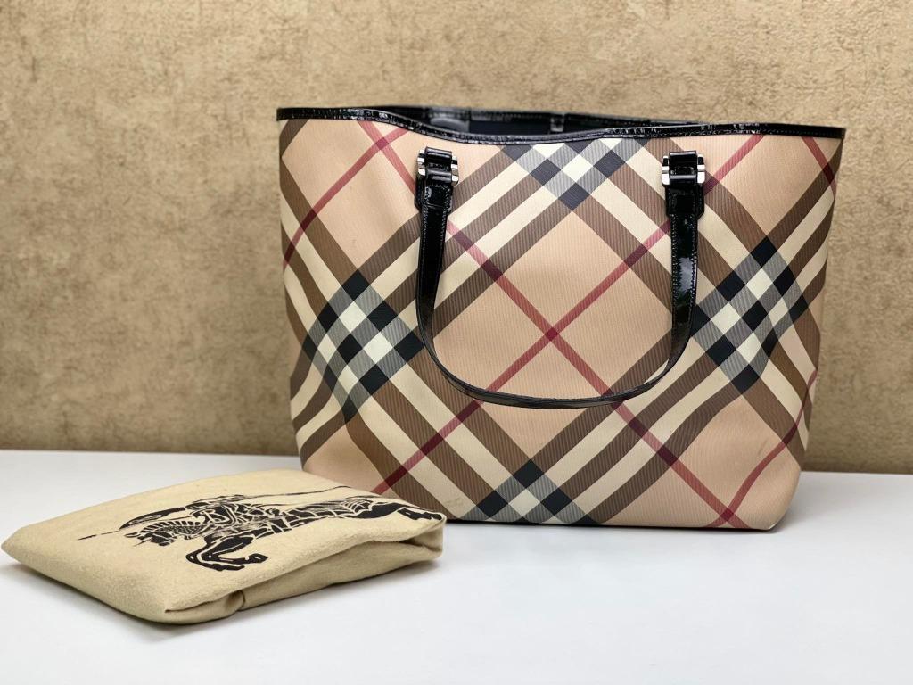 Burberry nova hot sale check tote large