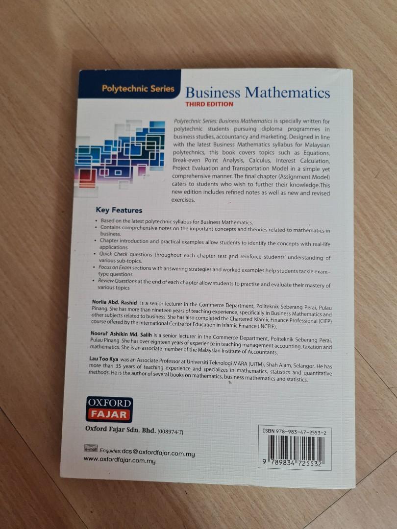 Business Mathematics, Hobbies & Toys, Books & Magazines, Textbooks on ...