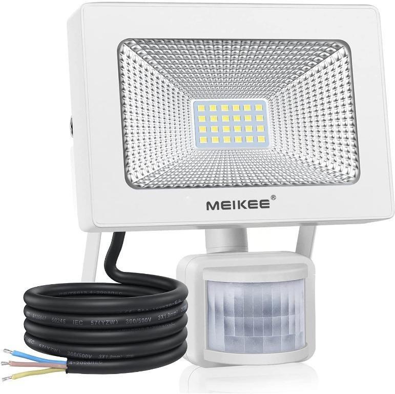 20W Security Lights with Motion Sensor LED PIR Outdoor Floodlight 2000LM Super Bright Lighting Time Adjustable