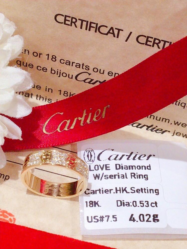 CARTIER FULL DIAMOND RING 18K HL SETTING Women s Fashion Jewelry Organizers Rings on Carousell