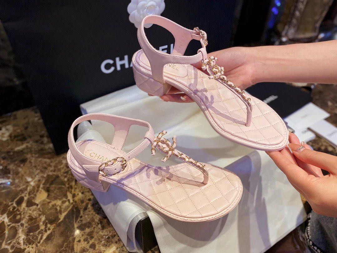 Chanel Sandals Strap - 55 For Sale on 1stDibs