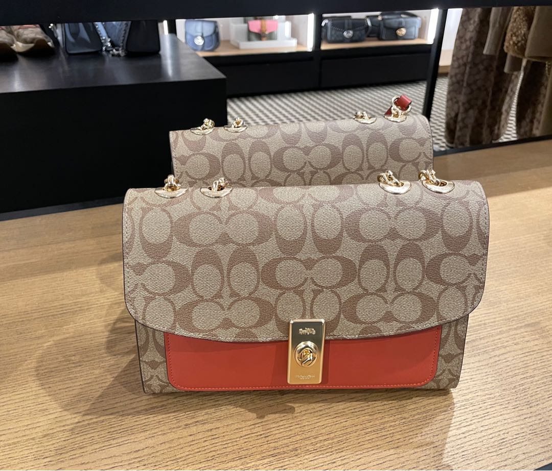 COACH Lane Shoulder Bag in Colorblock Signature Canvas, Women's