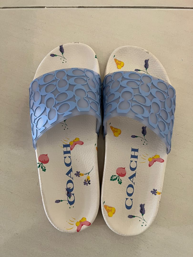Coach slides, Women's Fashion, Footwear, Flipflops and Slides on Carousell