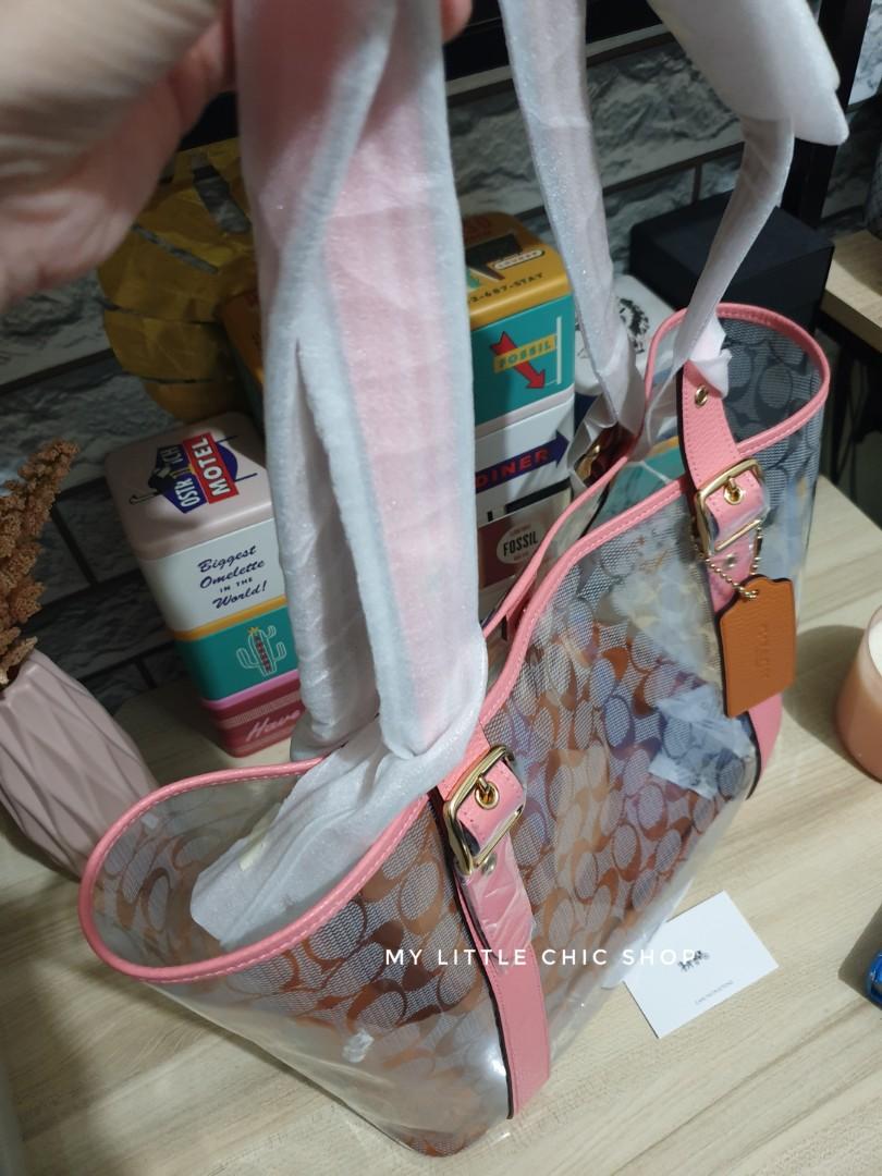 Small ferry tote sales in signature clear canvas