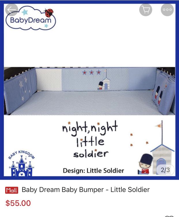 Cot bumper/ Bed Guard, Babies & Kids, Baby Nursery & Kids Furniture, Cots & Cribs on Carousell