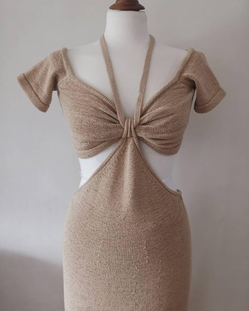 Cult Gaia Alicia cut out knit midi 