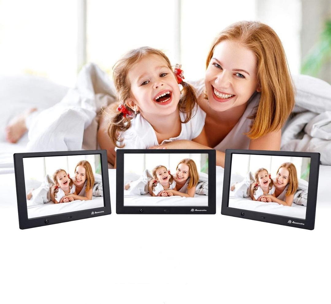 Digital Photo Frame 10 inch, POWEREXTRA High Resolution Full IPS