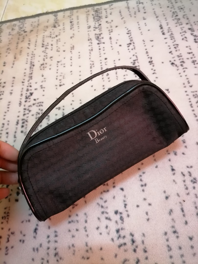 Christian Dior beauty Pouch Makeup Bag Case Beige Logo 28 x 20cm Novelty  new  eBay