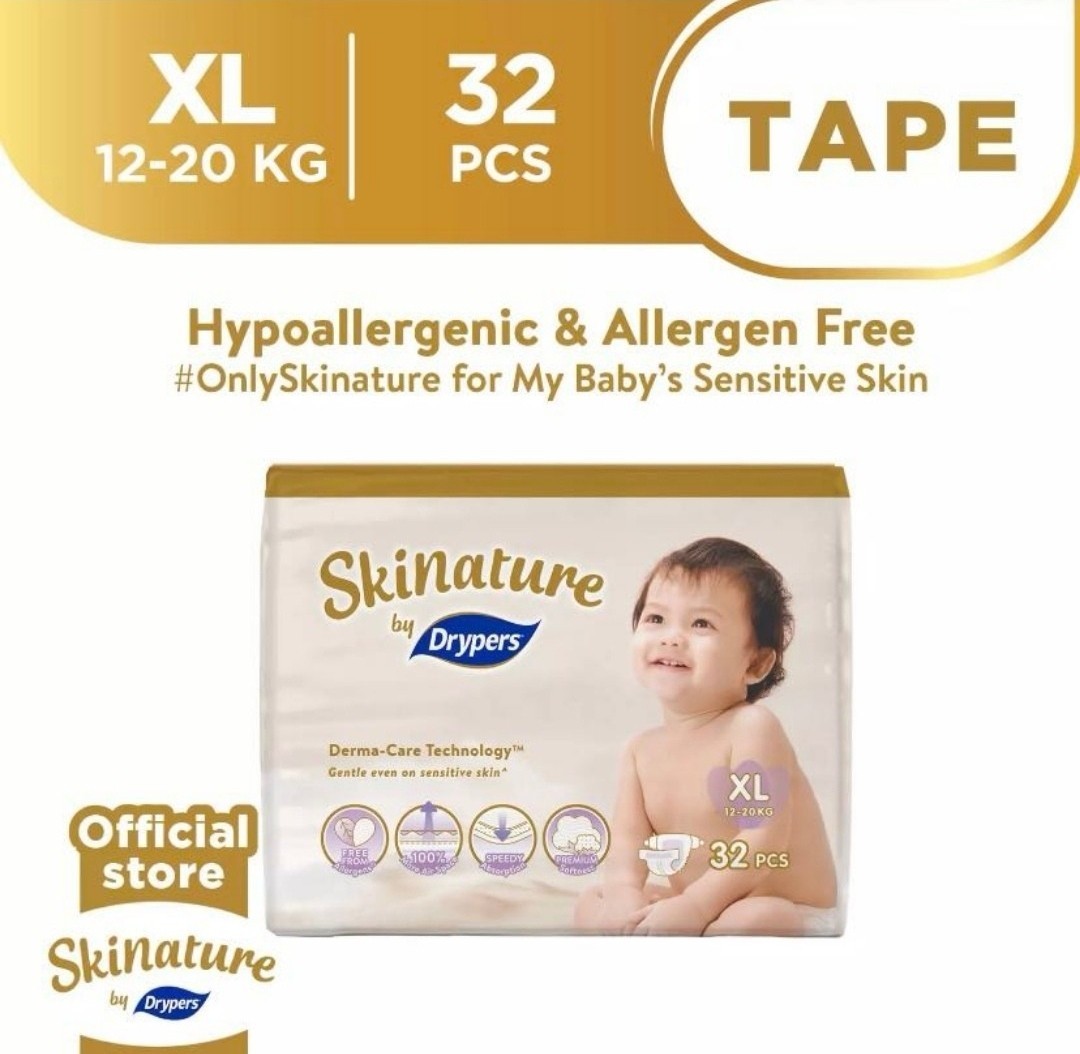 Drypers skinature tape diapers XL, Babies & Kids, Bathing & Changing