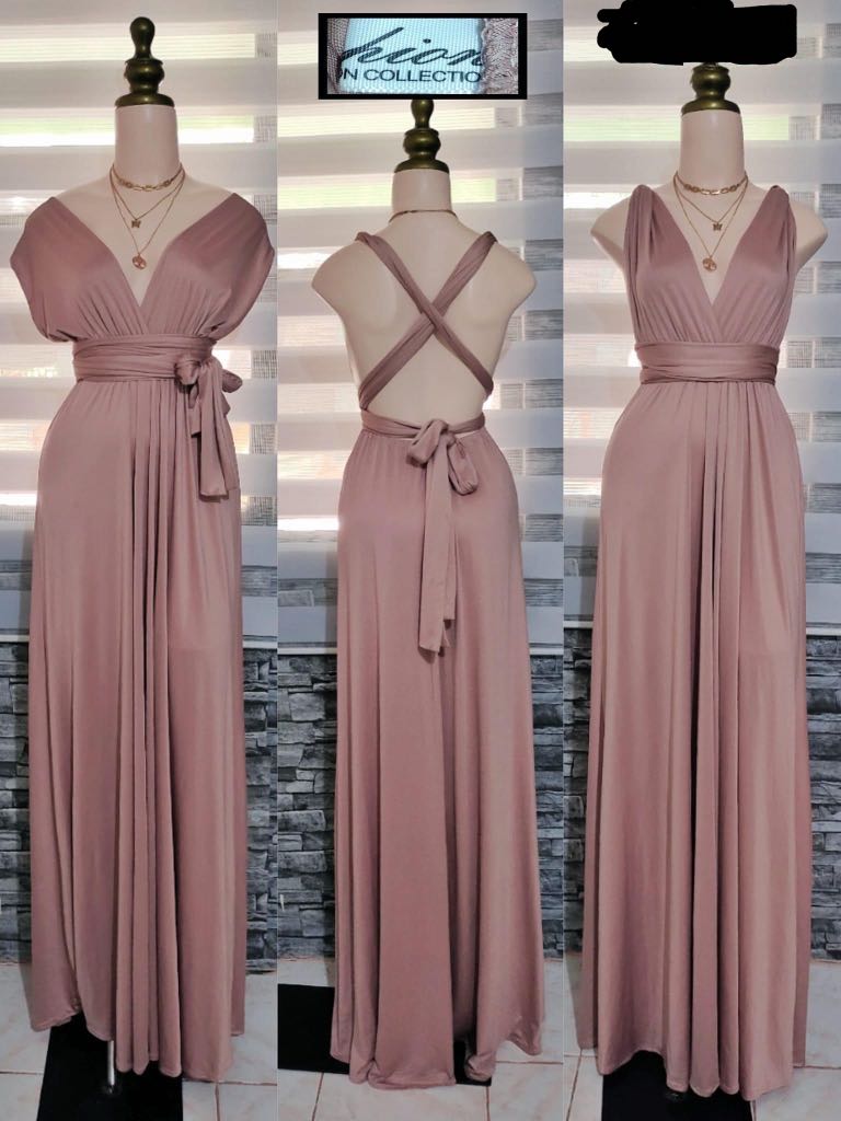 Infinity dress dusty top pink