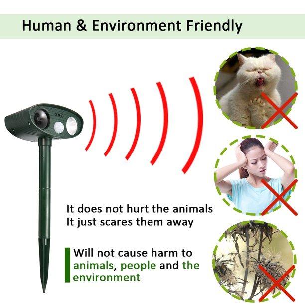 Animal Repellent with Spike, deter animals with ultrasound