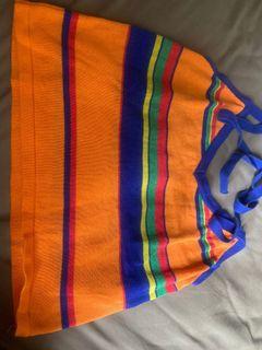 Stripe Orange Top Y2K