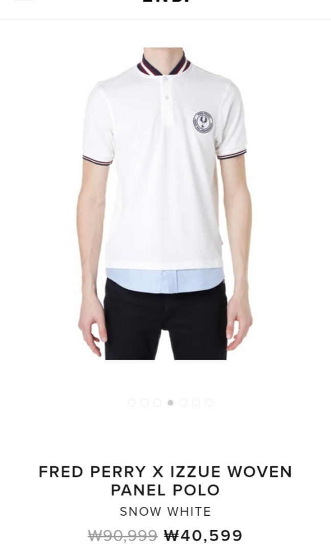 FRED PERRY X IZZUE WOVEN PANEL POLO 