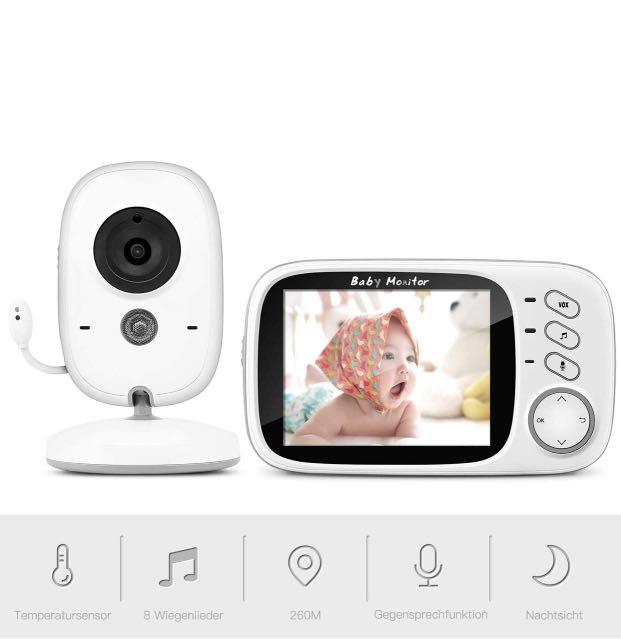 Boifun Babyphone Video Wireless Multifunction 3.2 Lcd Color Video Two