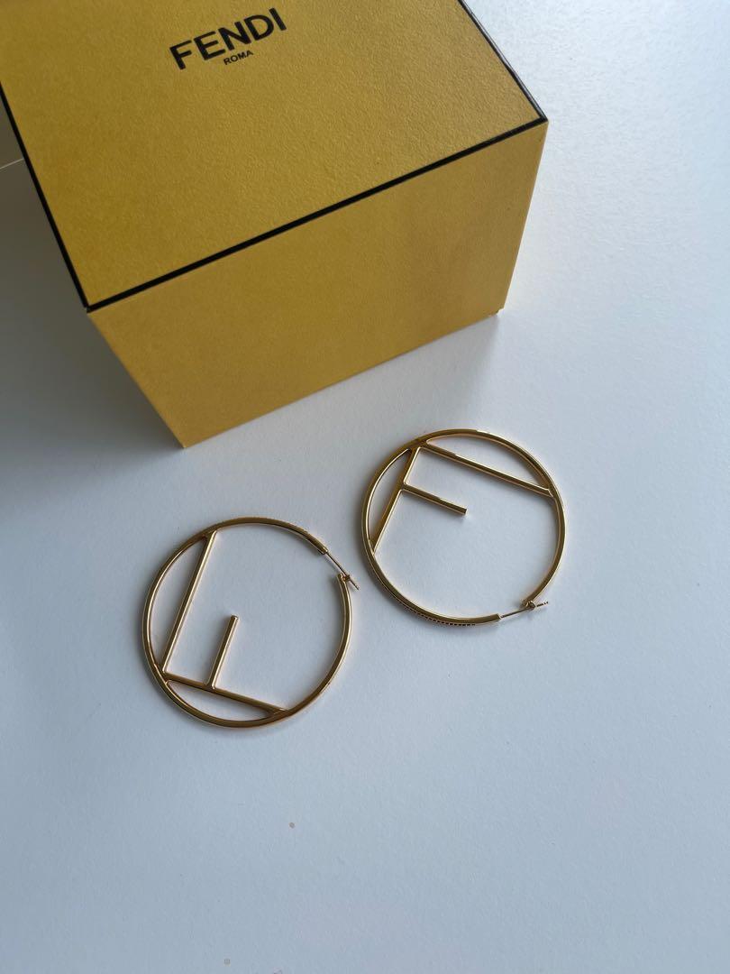 LNIB Fendi F Hoop Earrings Women s Fashion Jewelry Organisers