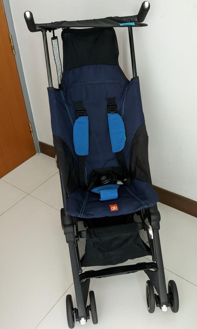 gb Pockit Seaport Blue stroller Babies Kids Going Out