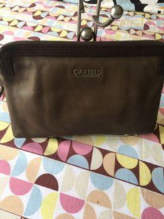Genuine leather clutch bag for men