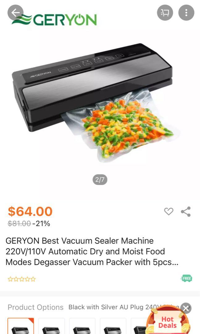 Geryon vacuum sealer machine, TV & Home Appliances, Kitchen Appliances