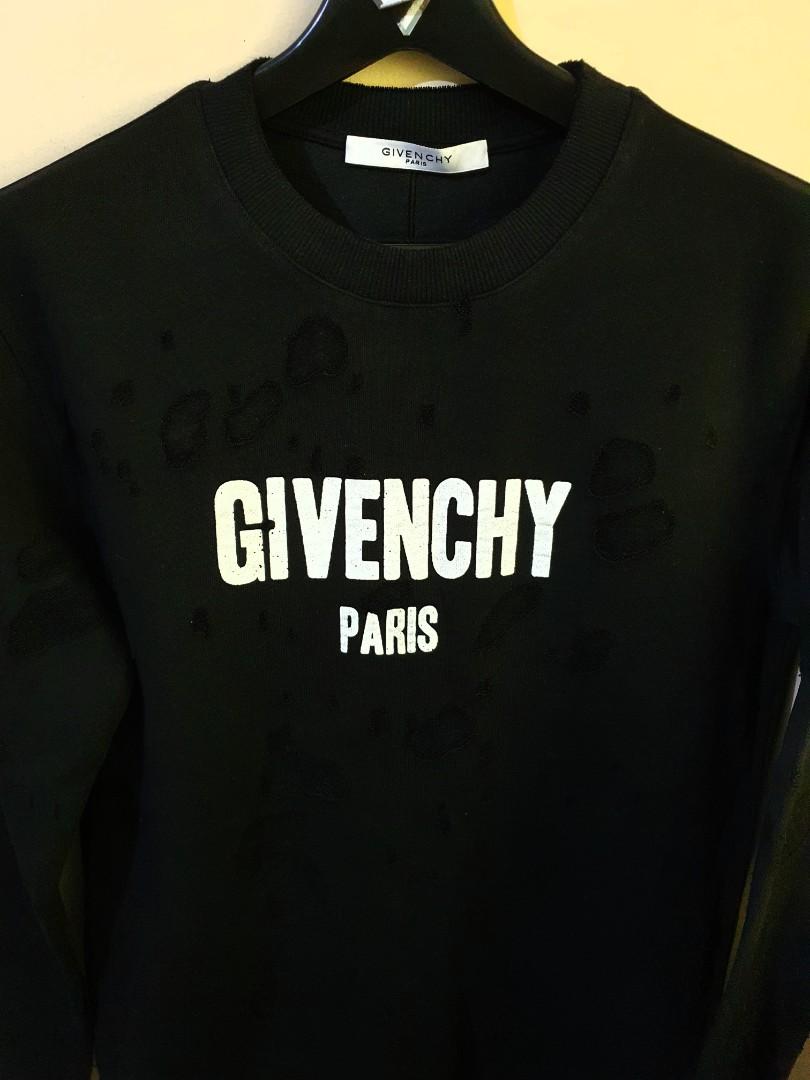 Givenchy paris shop destroyed sweatshirt