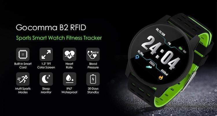 Gocomma b2 rfid sports smart watch fitness tracker best sale