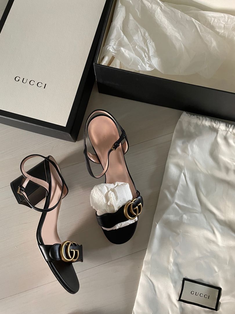 Gucci marmont mid heel sandal deals