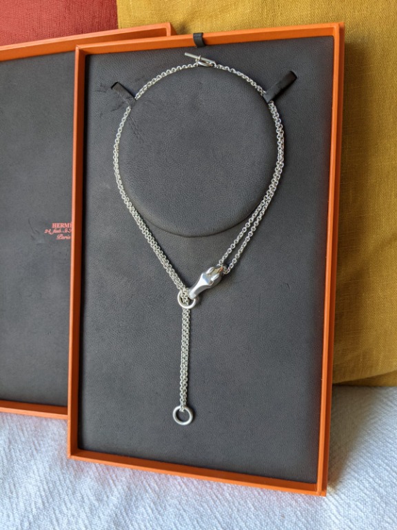 Hermes Galop Equestian Horse 925 Silver Necklace Women s Fashion