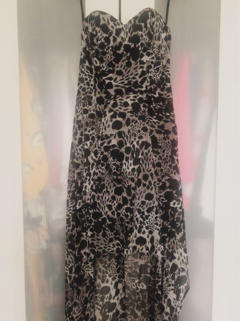H\u0026M Leopard Animal Print Party Dress 