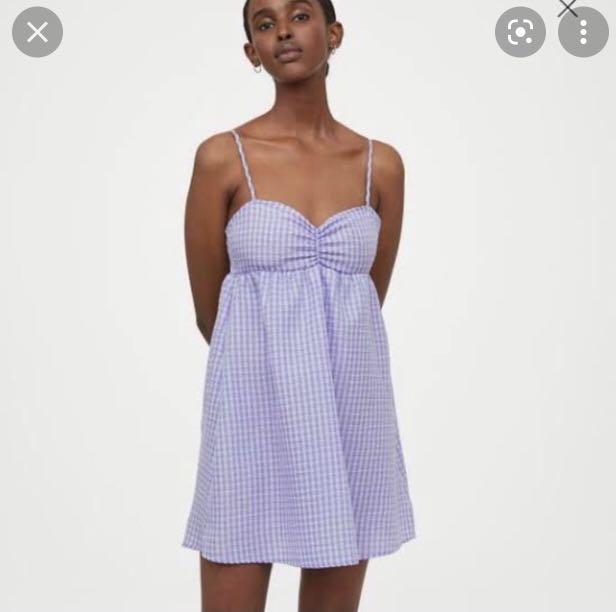 Purple shop gingham dress