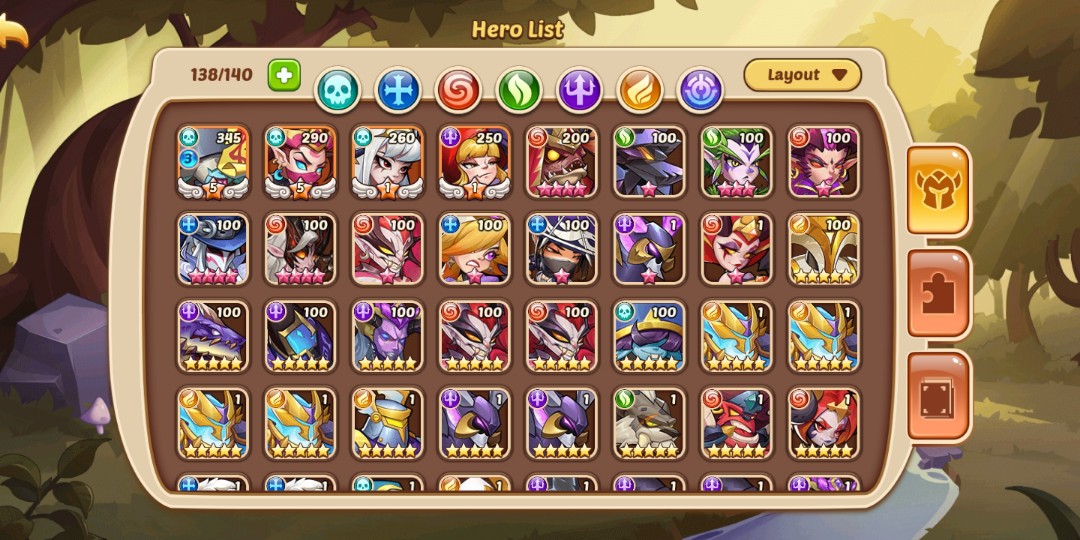 IDLE HEROES STACK ACCOUNT (F2P) CAN NEGO, Video Gaming, Gaming