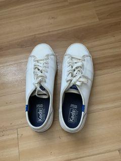 Keds Women White Leather Sneakers