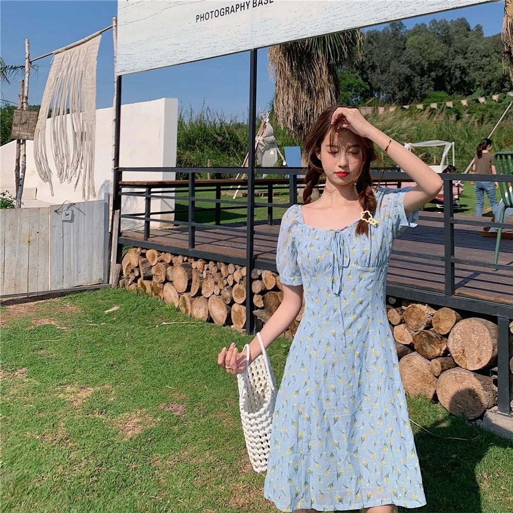 Korean Floral Dress