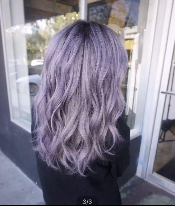 Ash Purple Lavender Hair Color Kit 100Ml + Bleaching Set 100Ml + Peroxide  100Ml, Beauty & Personal Care, Hair On Carousell