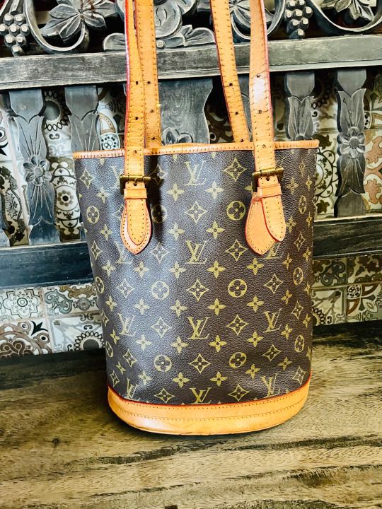 LV Vintage Petit Bucket Monogram Luxury Bags Wallets on Carousell