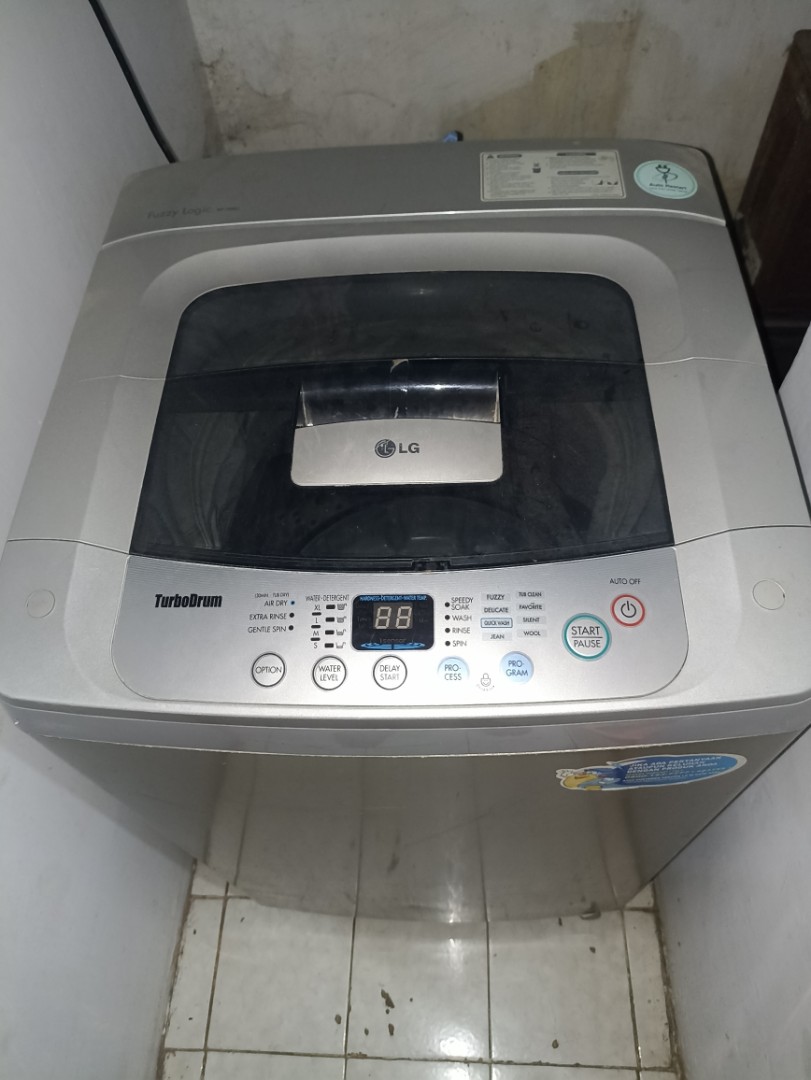 Mesin Cuci LG Turbo Drum Fuzzy Logic WT800C 8kg Top Loading