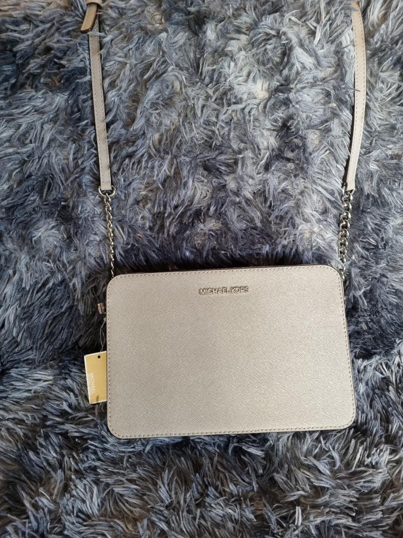 Michael Kors Ew Crossbody Pearl Grey Luxury Bags Wallets On Carousell