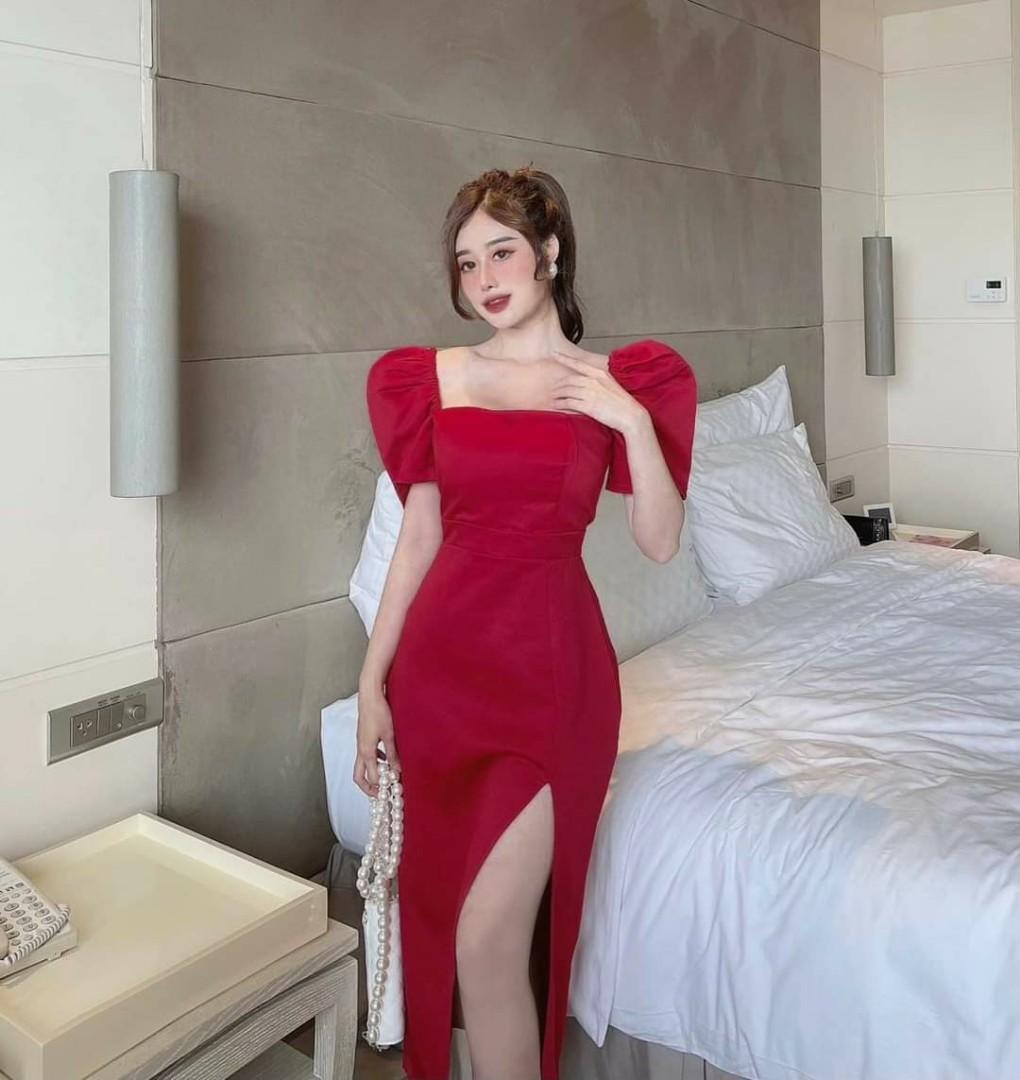 Modern Filipiniana Puff Sleeve Formal Dress, Women's Fashion, Dresses ...
