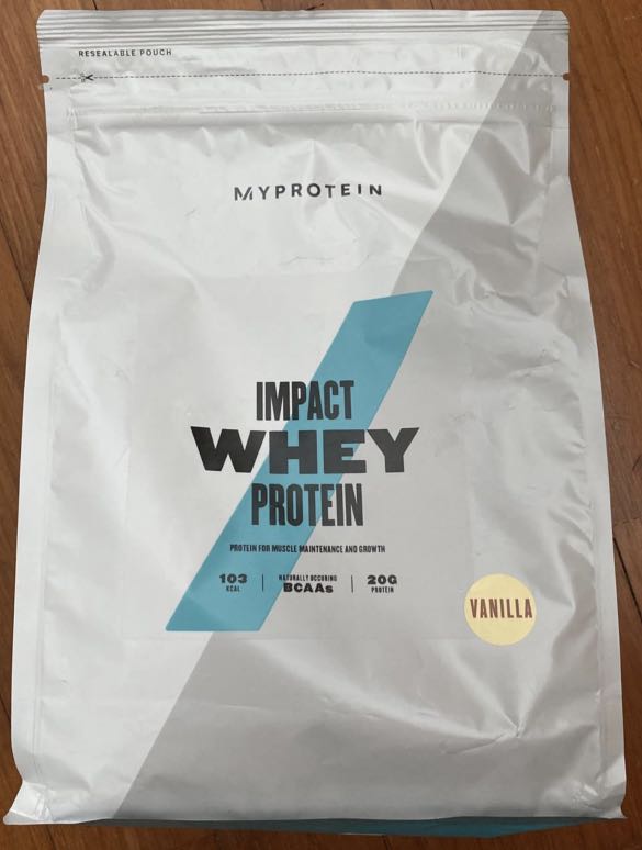 Myprotein Vanilla Impact Whey Protein 1kg, Health & Nutrition, Health ...