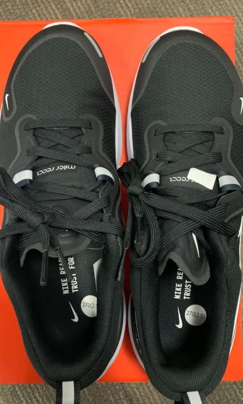 Nike React Miler Black White, 男裝, 鞋 