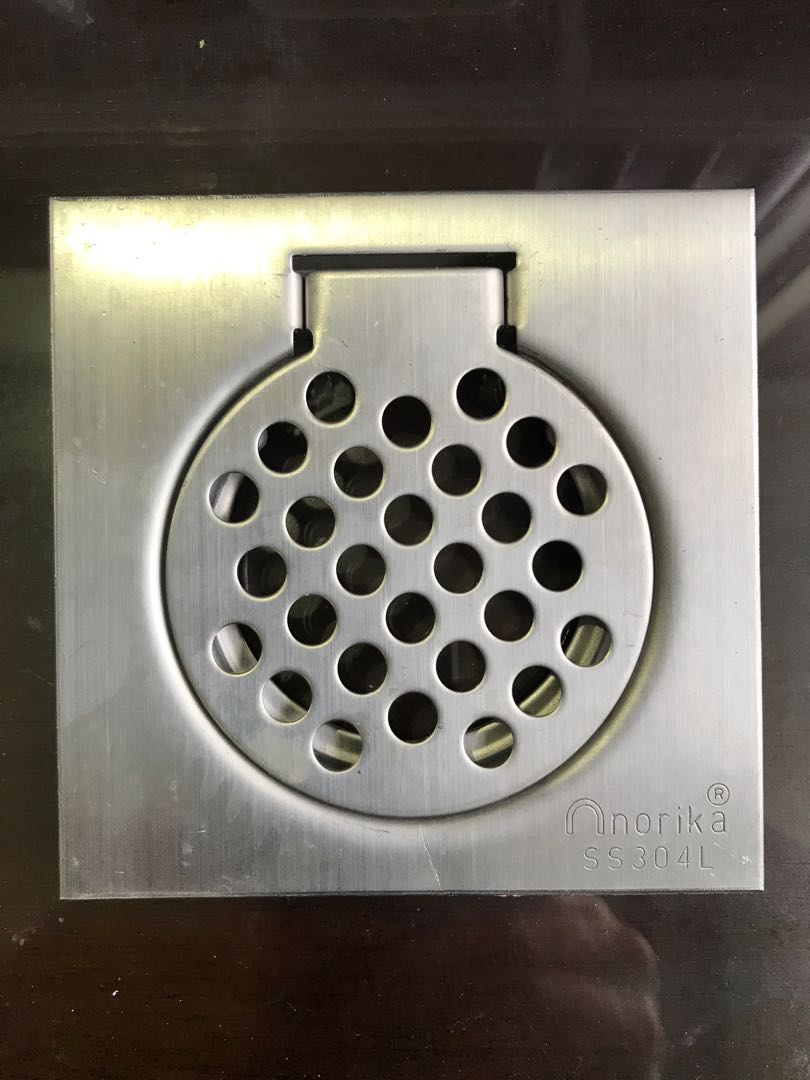 NORIKA® Stainless Steel 304 Floor Trap Cover Square Grating 100mmx100mm, Furniture & Home Living