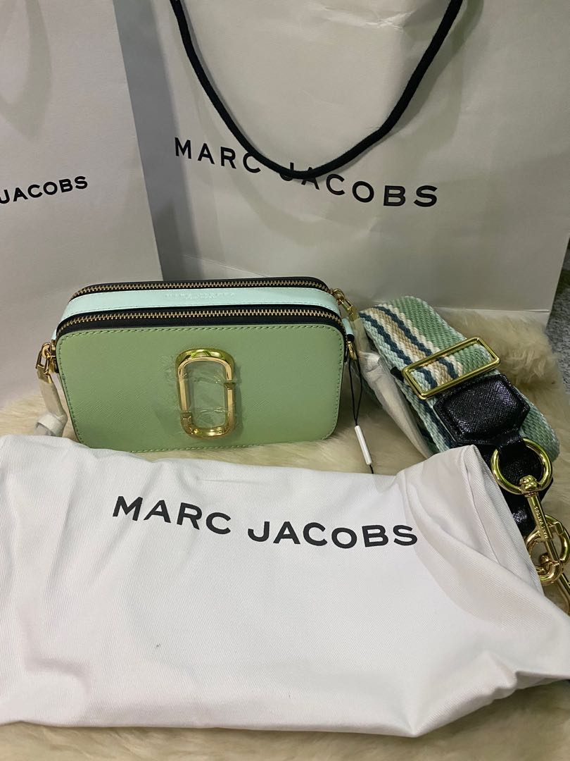 Marc Jacobs Green Snapshot Small Camera Bag Mint Multi
