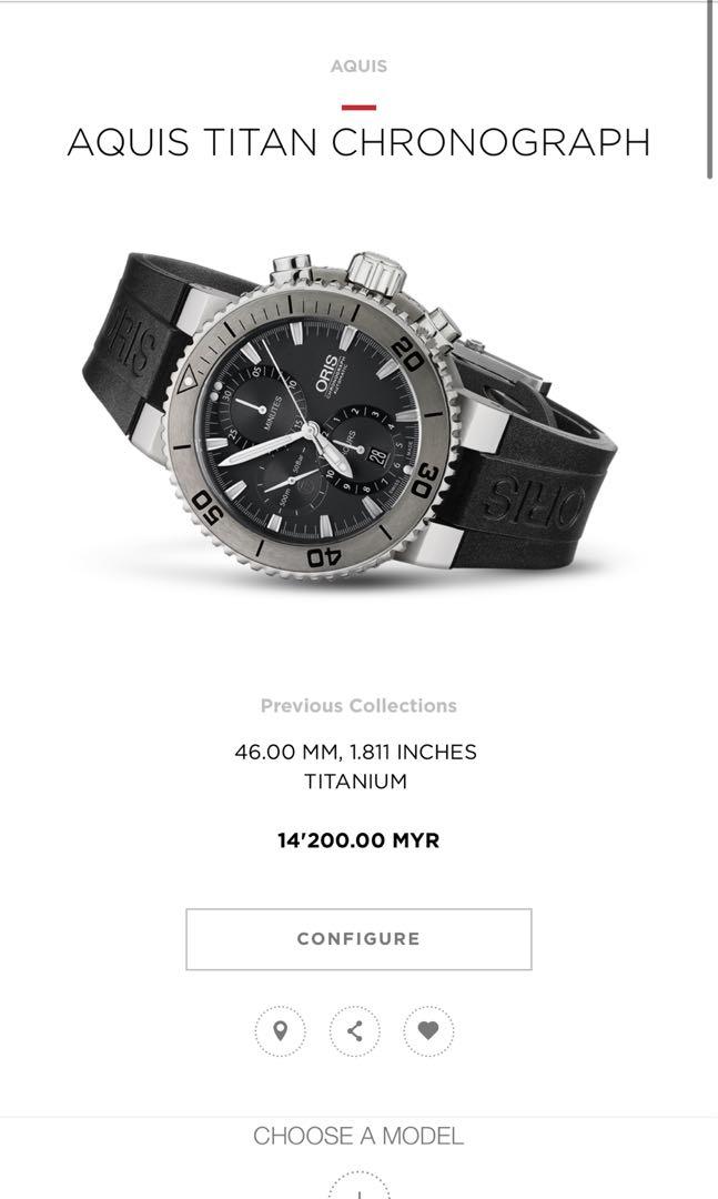 Oris Aquis Titan Chronograph Luxury Watches on Carousell