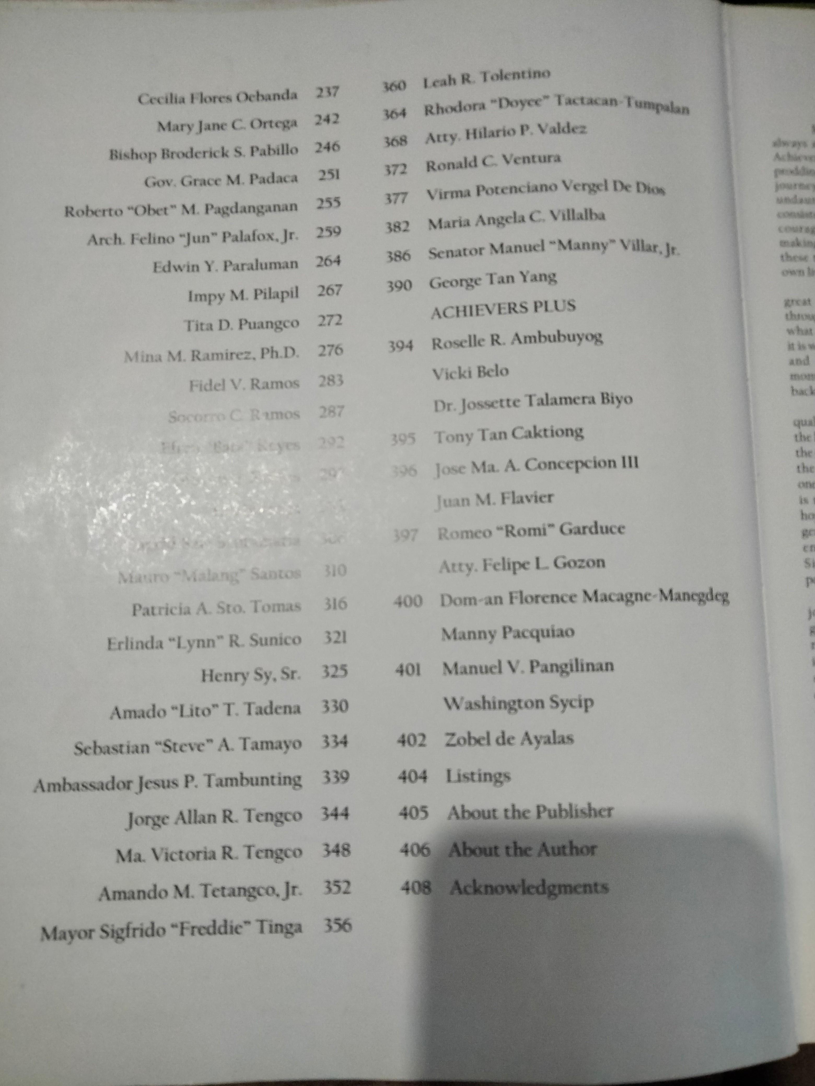 Outstanding Filipino Achievers Filipiniana Filipiñana Coffeetablebook ...