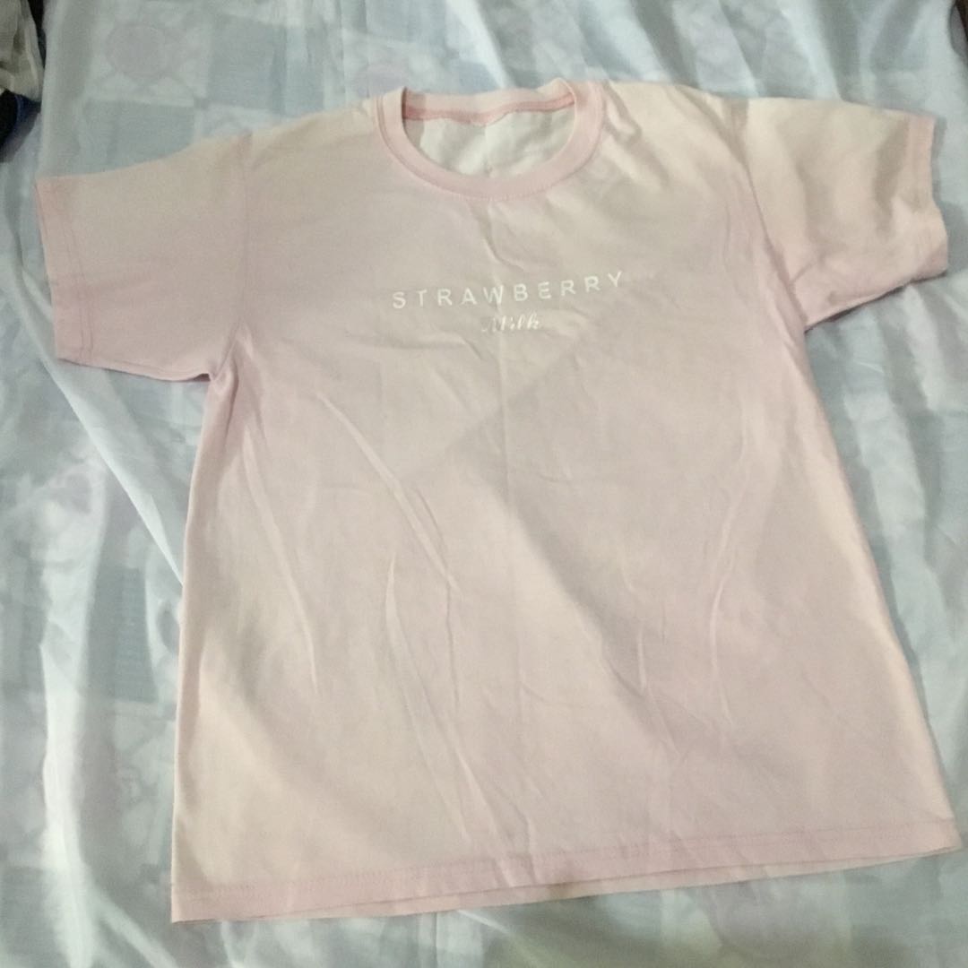 Pink Strawberry Milk Shirt, Women's 