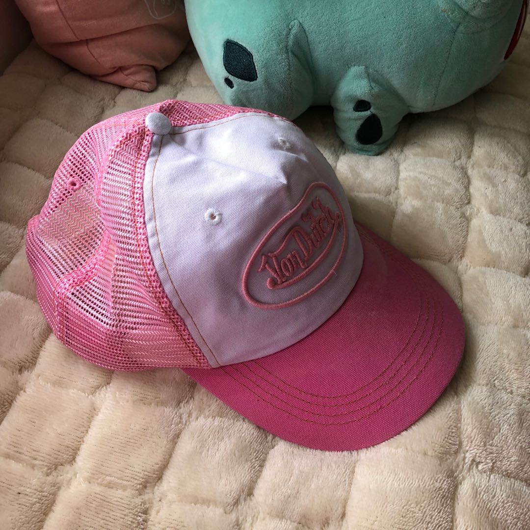 Pink Von dutch Cap, Men's Fashion 