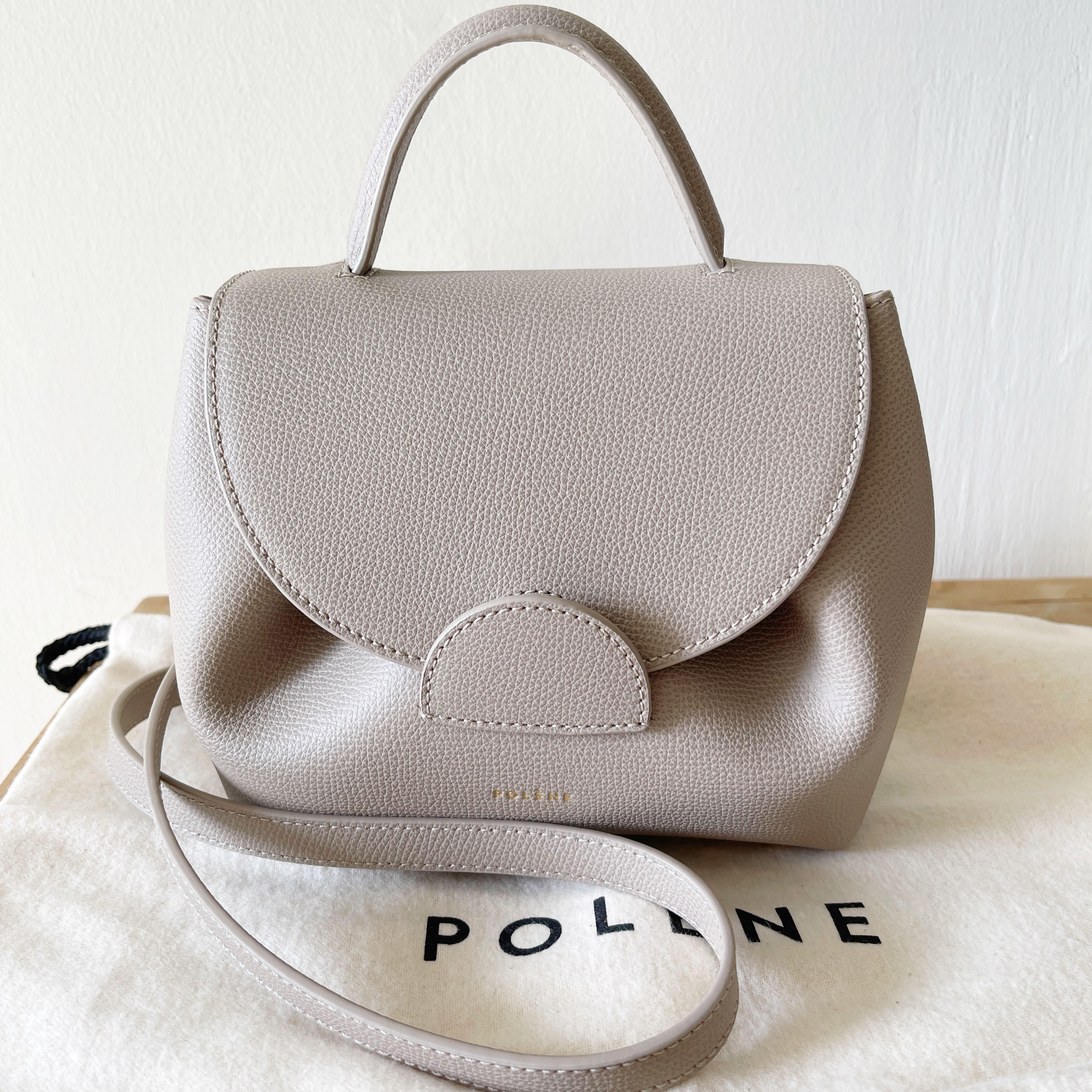 Polène  Bag - Numéro Un Nano - Taupe Textured leather