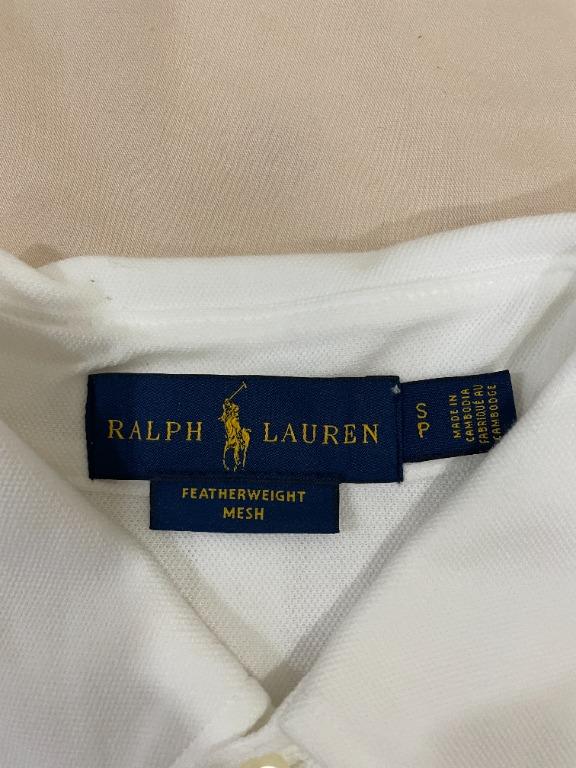 Polo ralph lauren slim fit pique store shirt player logo button down in white