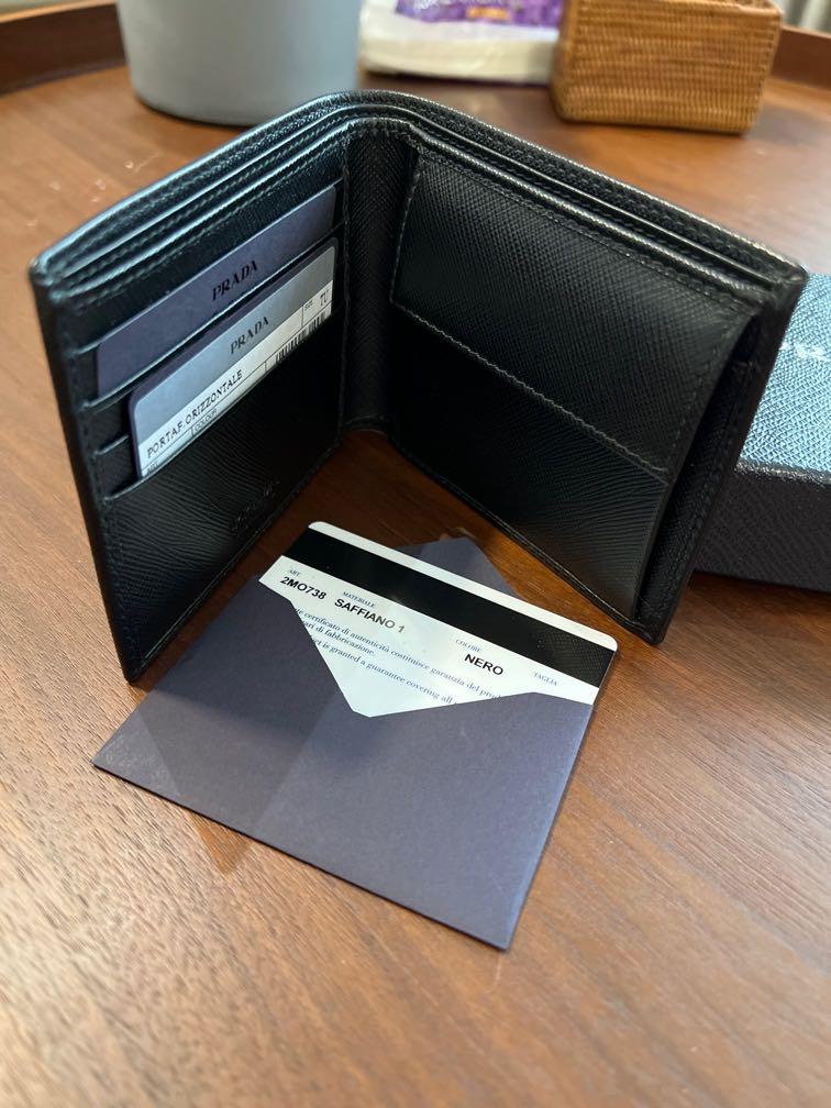 Prada Mens Wallet with Coin Compartment, Prada receipt included., Men's