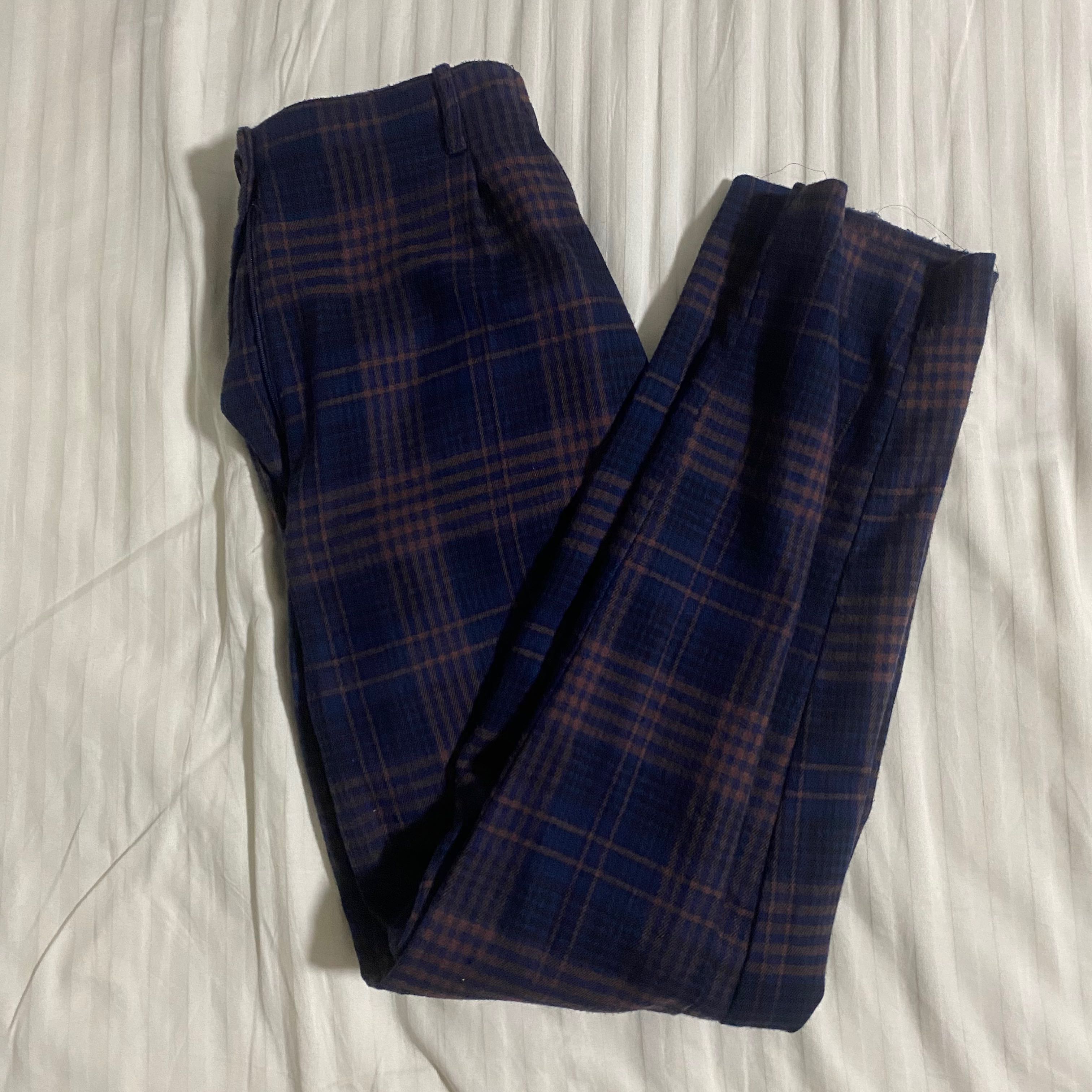 Pull on plaid pants on sale